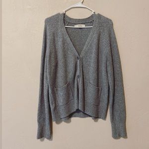 Gray Button Up Sweater